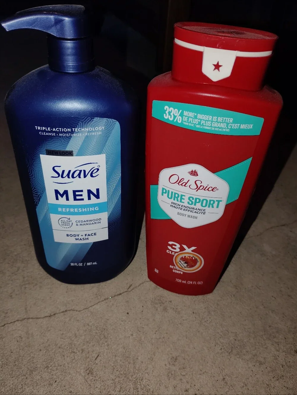 Men Refreshing Body + Face Wash — Blue New Set Of Two Swab And Old Spice